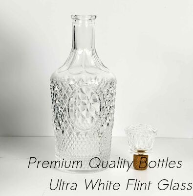 Mua Nút pha lê Chai rượu Brandy Bình đựng rượu bằng thủy tinh Chai thủy tinh Mạ điện vàng sản xuất trực tuyến