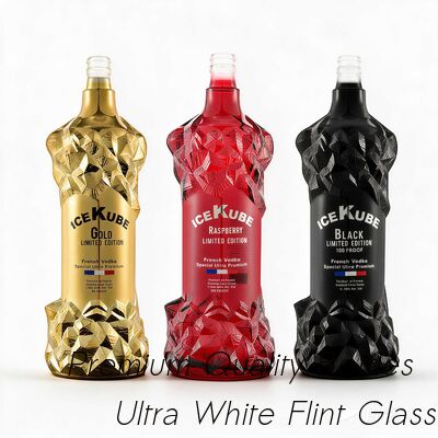 Mua Ice Kube Chai rượu Vodka thủy tinh mờ một phần 900g có nắp đậy sản xuất trực tuyến