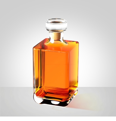 Giá tốt Chai Whiskey 750ml/Dập nóng vàng/Logo dập nổi/Nút gỗ trực tuyến