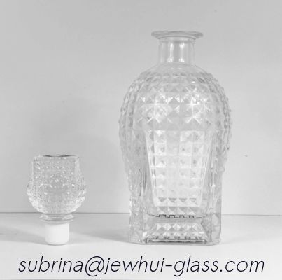 Giá tốt Super Flint Diamond Cut Glass Decanter ,  XO, brandy ,  Vodka Liquor Gin Rum Tequila Whisky Brandy Spirit Glass Bottle With Solid Glass Stoppers trực tuyến