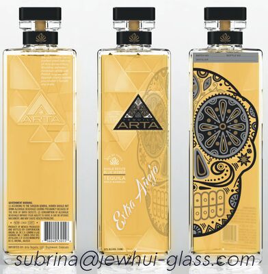 Giá tốt Extra Añejo, Reposado, Tequila Bạc Chai Thủy Tinh, Chai Thủy Tinh Siêu Trong với Nút Bịt Thủy Tinh trực tuyến