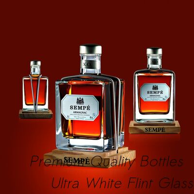 Giá tốt Bình Rượu Cắt Kim Cương Super Flint, XO, Brandy, Vodka, Rượu Gin, Rum, Tequila, Whisky, Brandy, Chai Rượu Tinh Thần Bằng Kính Với Nút Bằng Kính Đặc trực tuyến