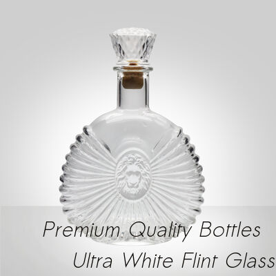 Giá tốt Bình Rượu Cắt Kim Cương Super Flint, XO, Brandy, Vodka, Rượu Gin, Rum, Tequila, Whisky, Brandy, Chai Rượu Tinh Thần Bằng Kính Với Nút Bằng Kính Đặc trực tuyến