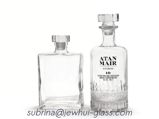 Giá tốt 700ML BOTTLE BESAR/Botol Spirit Bening dengan Tutup Batu Flint Murni Padat Cocok untuk Kemasan Vodka Gin Rum Tequila Wiski Brandy dan Minuman Keras trực tuyến
