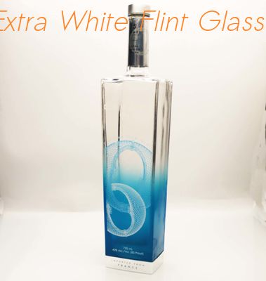 Giá tốt Gradient Coating Vodka Chai thủy tinh 25oz SGS FDA Đế dày dày trực tuyến