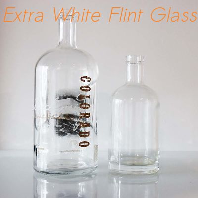 Giá tốt Chai rượu lớn 375ml Chai thủy tinh trong suốt cho rượu Bourbon trực tuyến